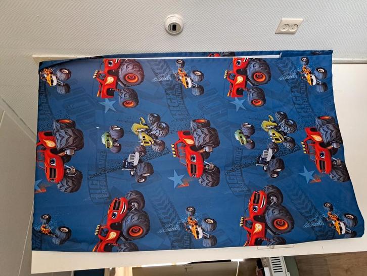 Blaze monster truck gordijnen te koop, Kinderen en Baby's, Kinderkamer | Inrichting en Decoratie, Zo goed als nieuw, Wanddecoratie