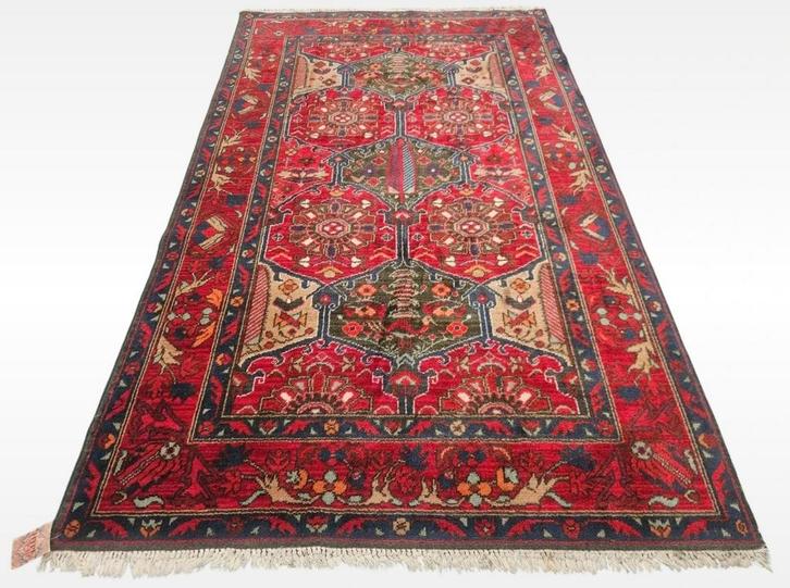 Vintage Perzisch wol vloerkleed Bachtiar Karian 131x213cm, Huis en Inrichting, Stoffering | Tapijten en Kleden, Gebruikt, 100 tot 150 cm