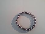 armband met bruin doorzichtige kralen, Overige materialen, Gebruikt, Bruin, Ophalen of Verzenden