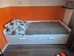 Ikea Brimnes Bedbank + Matras (Nieuw), Gebruikt, Eenpersoons, Wit, Ophalen of Verzenden