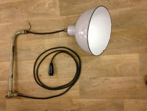 Industriële lamp, Huis en Inrichting, Lampen | Hanglampen, Gebruikt, Minder dan 50 cm, Metaal, Ophalen