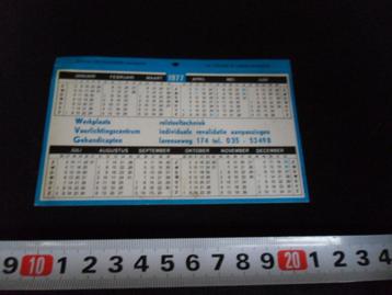 sticker kalender 1977 WVG hilversum revalidatie aanpassing* beschikbaar voor biedingen