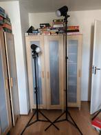 (Foto)studioverlichtingset incl statieven en paraplu's, Ophalen, Gebruikt, Complete fotostudio