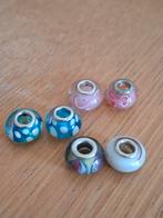Set van 6 glasbedels. Verschillende kleuren., 4 bedels of meer, Ophalen of Verzenden, Zo goed als nieuw, Glas of Kristal