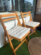Houten Klapstoelen Set van 2, Huis en Inrichting, Stoelen, Ophalen, Gebruikt, Twee, Bruin