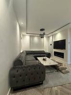 Bankstel ,Salontafel, Eettafel met 4 stoelen, Ophalen, 250 tot 300 cm, Hoekbank, 75 tot 100 cm