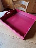 ROOD DIENBLAD LAPTRAY, Ophalen of Verzenden, Rechthoekig, Hout