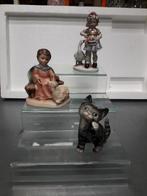 3 OUDE BEELDJES ( gemerkt ) de KAT is van GOEBEL I.Z.G.STAAT, Ophalen of Verzenden