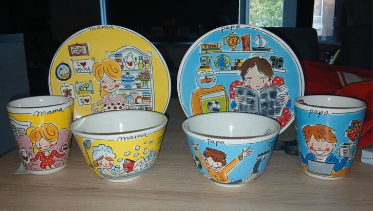 Blond Amsterdam Papa & Mama Servies Set, Huis en Inrichting, Keuken | Servies, Zo goed als nieuw, Bord(en), Blond Amsterdam, Aardewerk