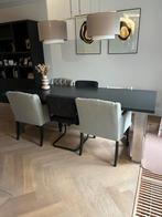 Eiken eettafel met RVS poten - 240x100cm, Huis en Inrichting, Tafels | Eettafels, Ophalen, Gebruikt, Eikenhout, 200 cm of meer