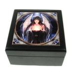 Sieradendoos Yule Angel van Anne Stokes - 12 x 12 x 7 cm, Huis en Inrichting, Woonaccessoires | Kisten, Nieuw, Verzenden