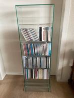 Glazen CD-kast, Huis en Inrichting, Ophalen, Met plank(en), Gebruikt, 50 tot 100 cm