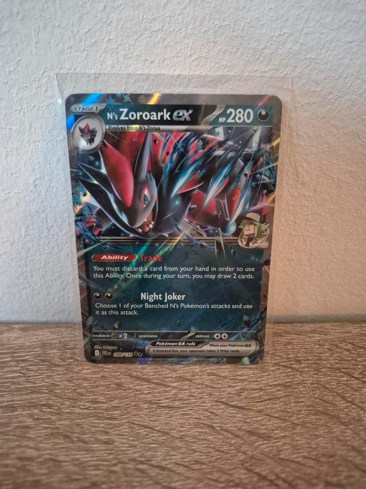 N's Zoroark EX - Journey Together 098/159, Hobby en Vrije tijd, Verzamelkaartspellen | Pokémon, Zo goed als nieuw, Losse kaart