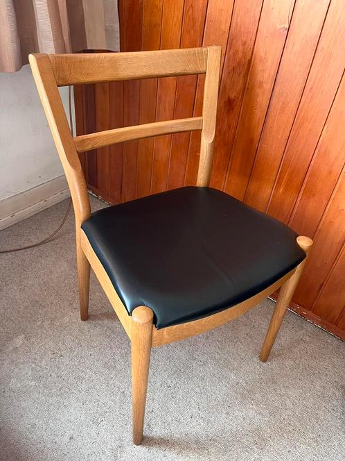 Eetkamer stoelen 6 hout leer, Huis en Inrichting, Stoelen, Gebruikt, Vijf, Zes of meer stoelen, Hout, Bruin, Ophalen