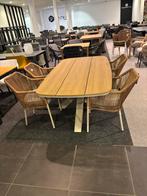 Aluminium tuinset met polywood blad en 4 stoelen, 4 zitplaatsen, Eettafel, Aluminium, Ophalen of Verzenden