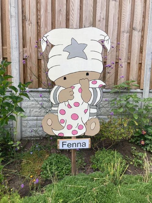 Geboortebord Beertje BOBBI meisje geboorteborden huren huur, Kinderen en Baby's, Kraamcadeaus en Geboorteborden, Zo goed als nieuw