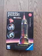 Ravensburger 3D puzzel empire state building night edition, Minder dan 500 stukjes, Ophalen of Verzenden, Zo goed als nieuw, Rubik's of 3D-puzzel