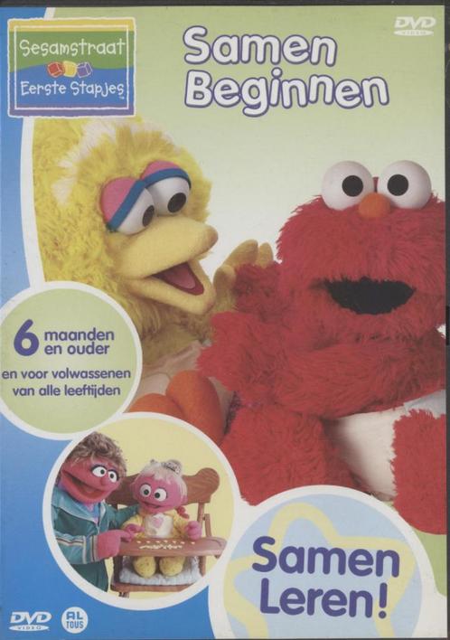 58) Sesamstraat; Samen beginnen, Samen Leren, Cd's en Dvd's, Dvd's | Tekenfilms en Animatie, Gebruikt, Amerikaans, Tekenfilm, Alle leeftijden