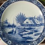Defts blauw wandbord groot gaaf zeldzaam diameter 40 cm, Ophalen of Verzenden