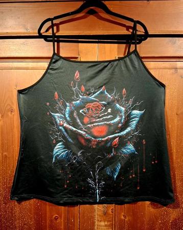 stoere gothic top Roos zilver zwart 48/50 beschikbaar voor biedingen