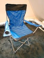 Campingstoel inklapbaar Tectake blauw, Caravans en Kamperen, Ophalen, Zo goed als nieuw, Campingstoel
