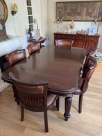 Eettafel en stoelen, Huis en Inrichting, Ophalen, Gebruikt, 100 tot 150 cm, 200 cm of meer