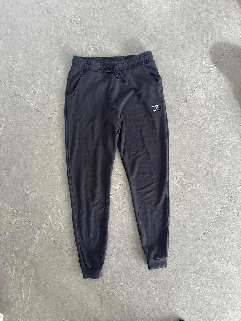 Gymshark Joggingbroek - Maat M - Zwart, Ophalen of Verzenden, Zo goed als nieuw, Zwart, Lang
