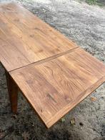 Massief Houten Uitklaptafel, Ophalen, Gebruikt, Teakhout, 50 tot 100 cm
