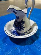 Delfts blauw kan en waskom, Antiek en Kunst, Antiek | Servies los, Ophalen of Verzenden