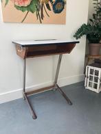 Retro vintage oud bureau / schoolbank / schoolbureau, Ophalen, Gebruikt, Bureau