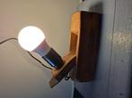 tafellamp wandlamp oude blokschaaf industrieel vintage retro, Huis en Inrichting, Lampen | Wandlampen, Ophalen of Verzenden, Zo goed als nieuw