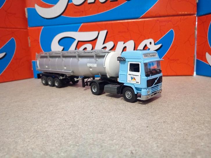 Volvo F12 tankoplegger H&S Tekno, Hobby en Vrije tijd, Modelauto's | 1:50, Nieuw, Bus of Vrachtwagen, Tekno, Ophalen of Verzenden