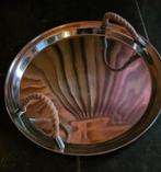 Dienblad verchroomd, Huis en Inrichting, Woonaccessoires | Dienbladen, Ophalen, Gebruikt, Rond, Metaal