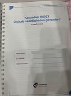 Keuzedeel K0023 Digitale vaardigheden gevorderd- als nieuw, Ophalen of Verzenden, Zo goed als nieuw