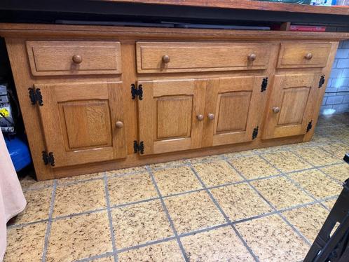 Dressoir Meubelfabriek Oisterwijk |geloogd eiken-mooie staat, Huis en Inrichting, Kasten | Dressoirs, Zo goed als nieuw, 200 cm of meer