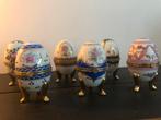 Keramiek / Porselein / Curiosa : 6 x sier ei Fabergé stijl, Ophalen of Verzenden
