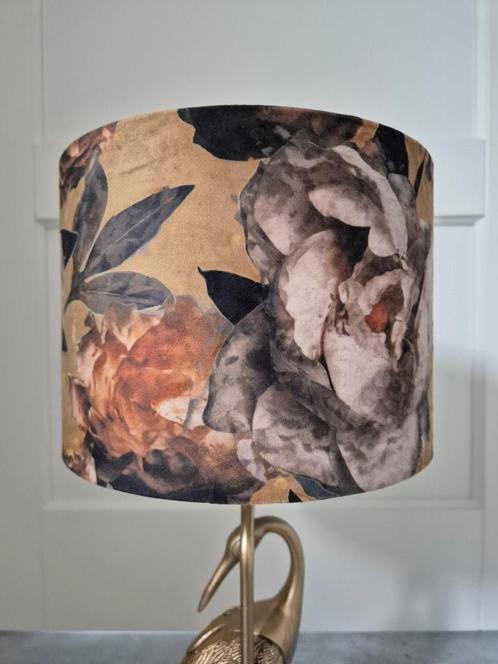 Nieuwe velours ronde lampenkap, brons hotelchique, Huis en Inrichting, Lampen | Lampenkappen, Nieuw, Minder dan 25 cm, Rond, Ophalen of Verzenden