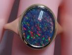 Exclusieve gouden zegelring (5) met Australische Opaal NIEUW, Sieraden, Tassen en Uiterlijk, Ringen, 18 tot 19, Nieuw, Dame of Heer