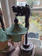 Art Deco Chinese Draken Lampen Mahonie, Ophalen of Verzenden
