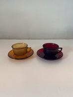 Arcoroc Sierra Kop en Schotel Set, Huis en Inrichting, Keuken | Servies, Gebruikt, Ophalen of Verzenden, Glas, Effen