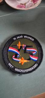 Patch 75 Jaar Vrijheid Luchtmacht, Ophalen of Verzenden, Luchtmacht, Nederland, Embleem of Badge