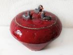 Decoratieve schaal / pot van rood aardewerk, Steen of Aardewerk, Schaal, Rond, Ophalen of Verzenden