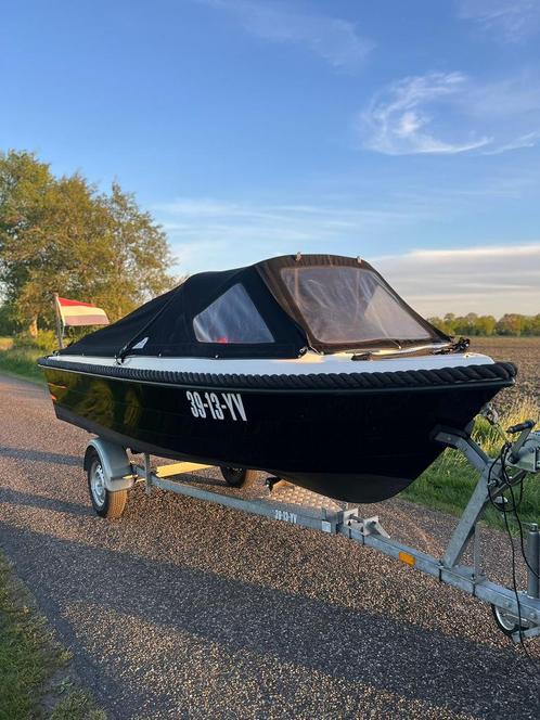 Sloep boot topcraft 450 suzuki 25pk vaarbewijs vrij, Watersport en Boten, Sloepen, Zo goed als nieuw, 10 tot 30 pk, 3 tot 6 meter