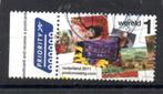 ‹(•¿•)› nl # i0608 postcrossing wereld label, Postzegels en Munten, Postzegels | Nederland, Verzenden, Na 1940, Gestempeld