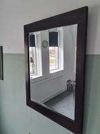 Nette Facet Spiegel met Massief Houten Lijst afm. 70 x 90 cm, Gebruikt, Ophalen of Verzenden, Minder dan 100 cm, Rechthoekig