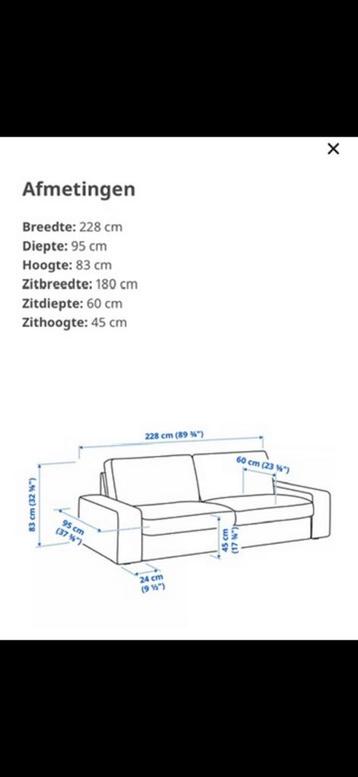 Gratis bank IKEA KIVIK 3-zits + poef - afbeelding 6
