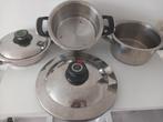 Set AMC pannen, Huis en Inrichting, Ophalen, Gebruikt, Rvs, Pannenset