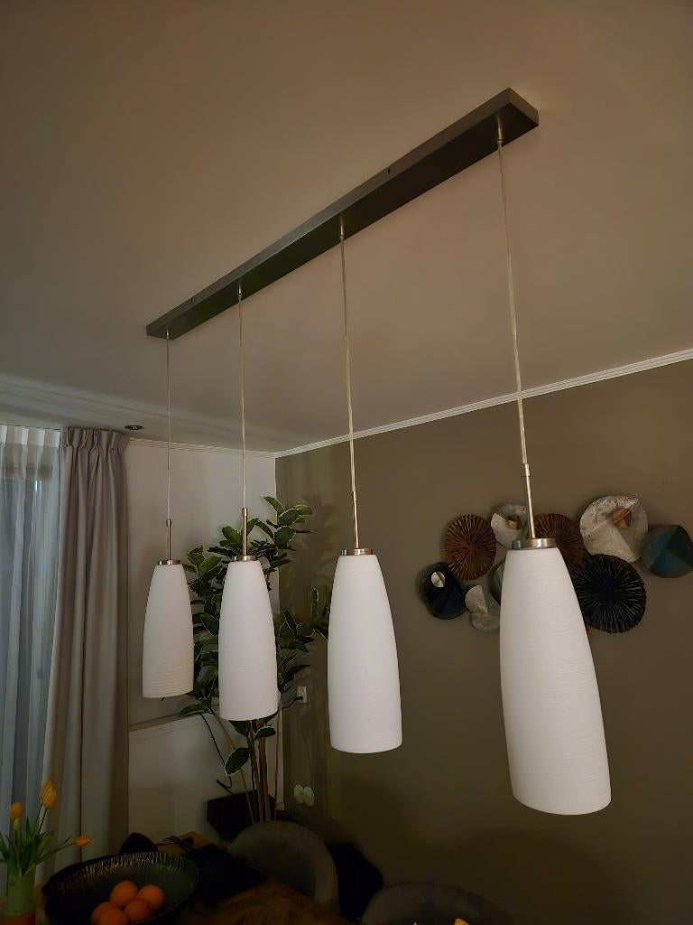 Eettafellamp, Ophalen, Zo goed als nieuw, Glas, 75 cm of meer