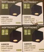4 st. Gibbon LED Opbouwspot, vierkant, IP65, GU10 zwart, Ophalen, Nieuw, Metaal