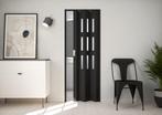Fortesrl Maya vouwdeur in zwart met glas - 83x214 cm ., 200 cm of meer, Zwart, Nieuw, 50 tot 100 cm